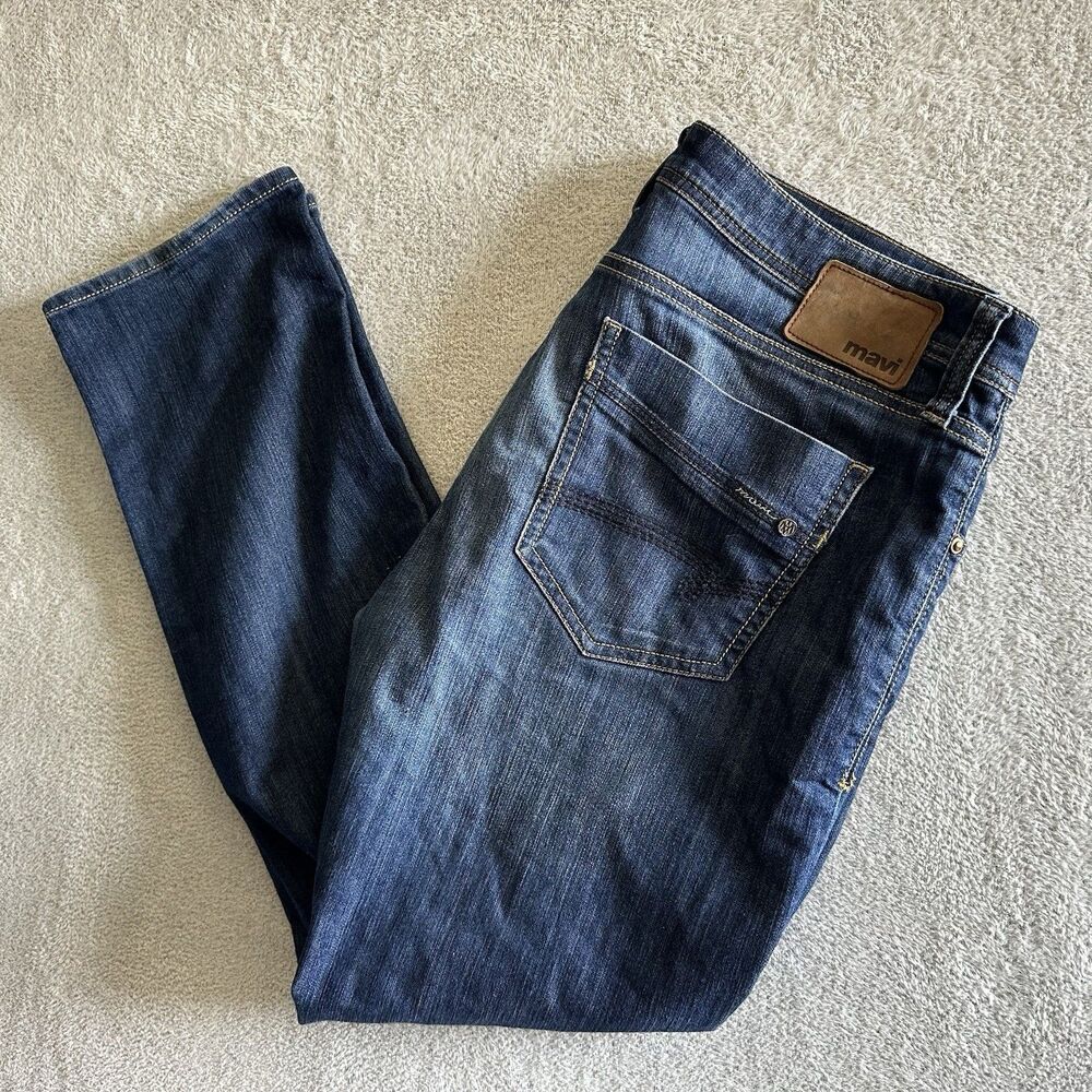 Mavi Jeans Zach Straight Leg Dark Blue Men's Size 38x31 (Tag 36x32)